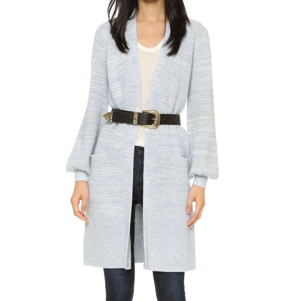 REBECCA TAYLOR  BLUE CARDIGAN COAT M